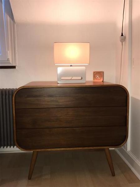 PIB lamp on scandinavian chest of drawers