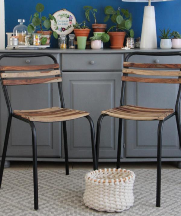 jolies chaises au look industriel un peu vintage