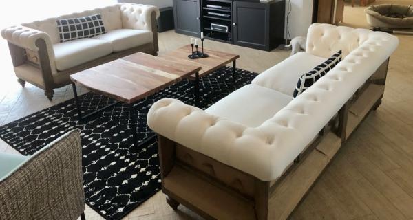 Zweier und Dreier Sofa Chesterfield Montaigu