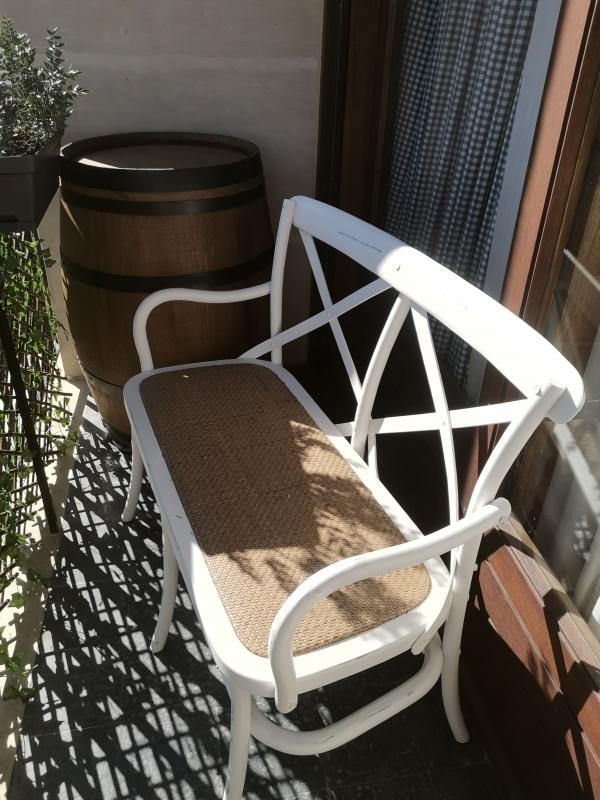 Banc en en bois blanc