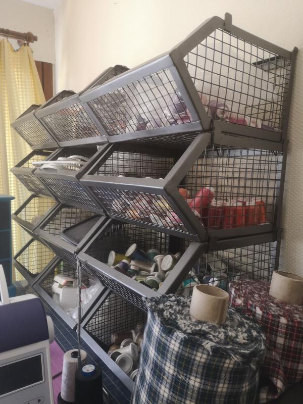 Lot de 4 paniers de rangement empilables Kurt