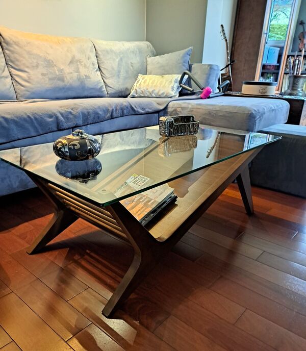 Table basse en verre
