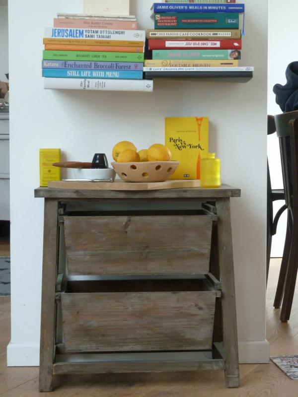 We stock our vegetables and onions here before cooking traditional meals!