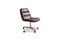 Miniatura Silla de oficina de cuero marrón Breunor Clipped