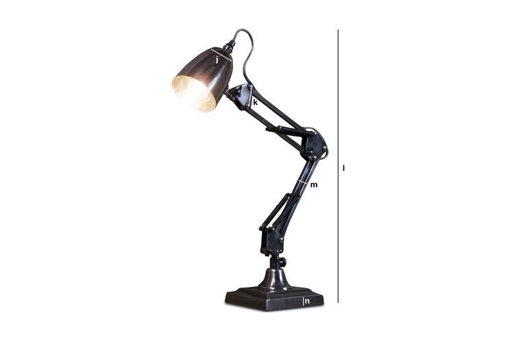 Productafmetingen 1957 bureaulamp
