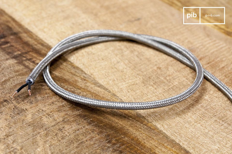 1m metalen gevlochten kabel van metaal.#