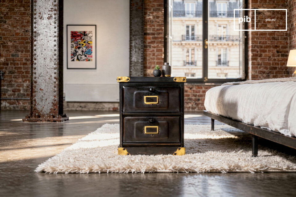 2-flap metal bedside table Boston