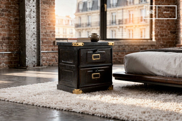 Contrasting matte metal and the warm glow of brass