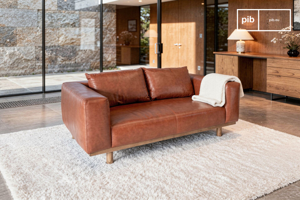 A deep seat with stretched lines