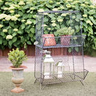 Metal storage with 2 sections.