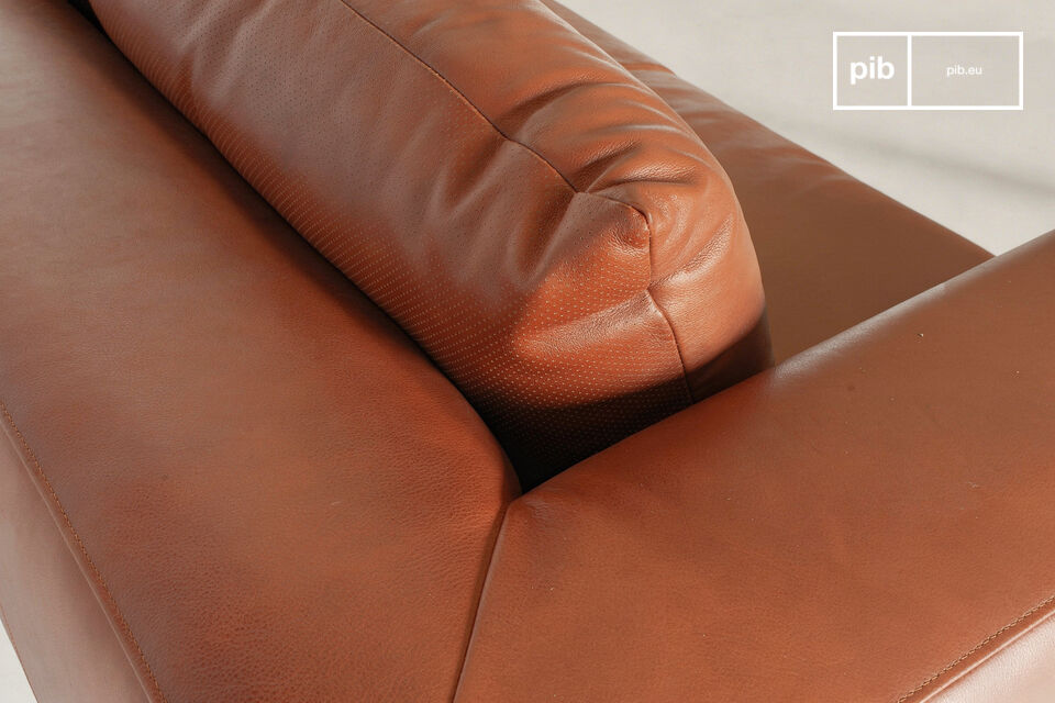 Das vollnarbiges Anilinleder wurde aufgrund seiner natürlichen Haptik und seiner Fähigkeit