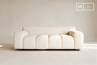 2-Sitzer-Sofa aus cremefarbenem Stoff Atoll