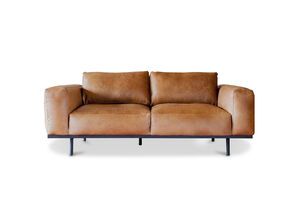2-Sitzer Sofa aus Havanna-Leder Almond
