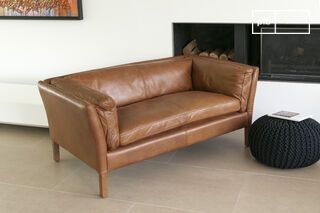 2-Sitzer Sofa aus Kamel-Leder Hamar