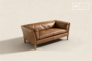 2-Sitzer Sofa aus Kamel-Leder Hamar