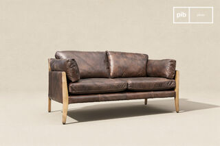 2-Sitzer Sofa aus Schokoladenleder Ariston
