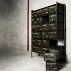 The drawers are deep and allow her to store various objects.