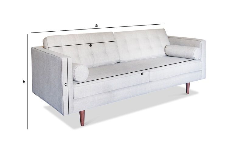 Product Dimensions 3-seater sofa Silkeborg