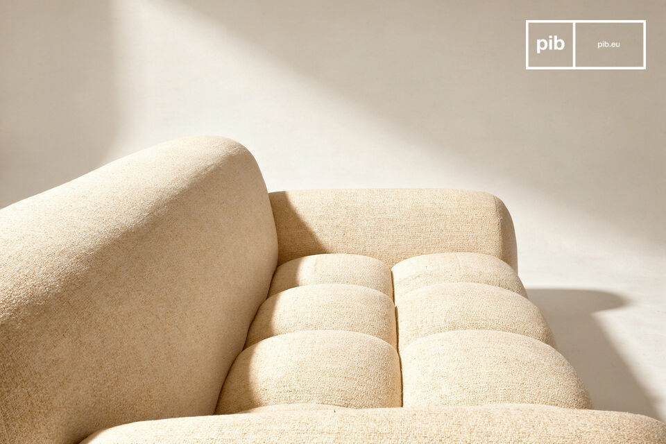 The wide-grain woven fabric covering offers a dense weave that fragments the light