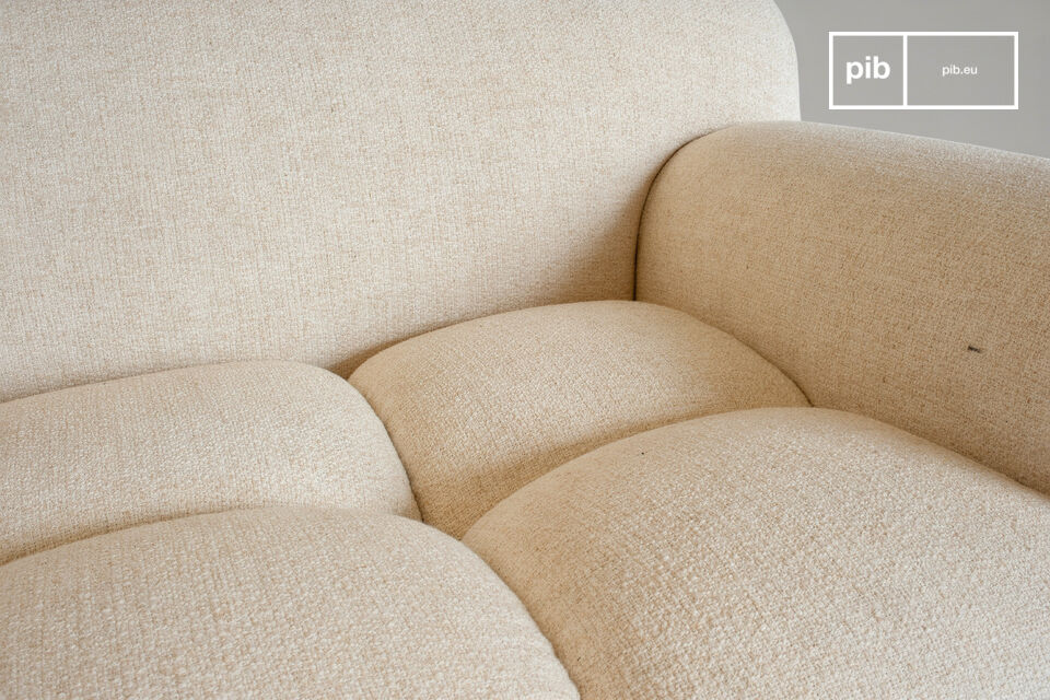 This fabric is stretched directly over a fixed structure to ensure clean lines and rounded shapes