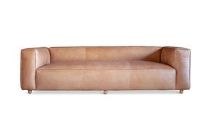 Camel leather 3-seater sofa Krieger
