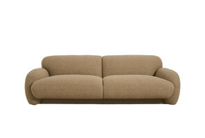 3-Sitzer-Sofa in camelfarbenem Strukturstoff Yuma