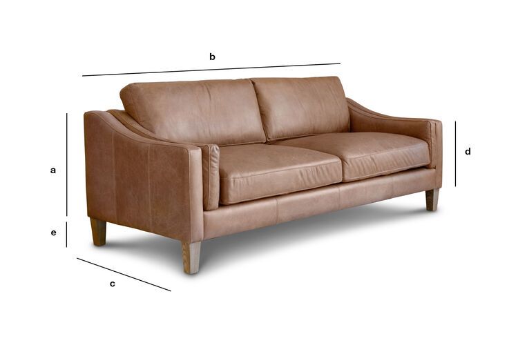 Produktdimensionen 3-Sitzer Zimt Sofa Heidsieck