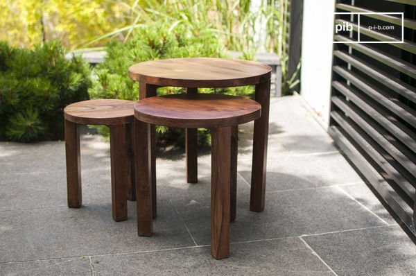 3-tlg Satztisch Roza