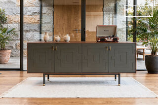 4-door walnut sideboard, patterned Velina
