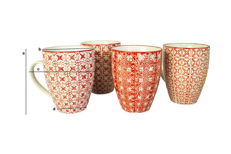 Dimensions du produit 4 Mugs Kennedy