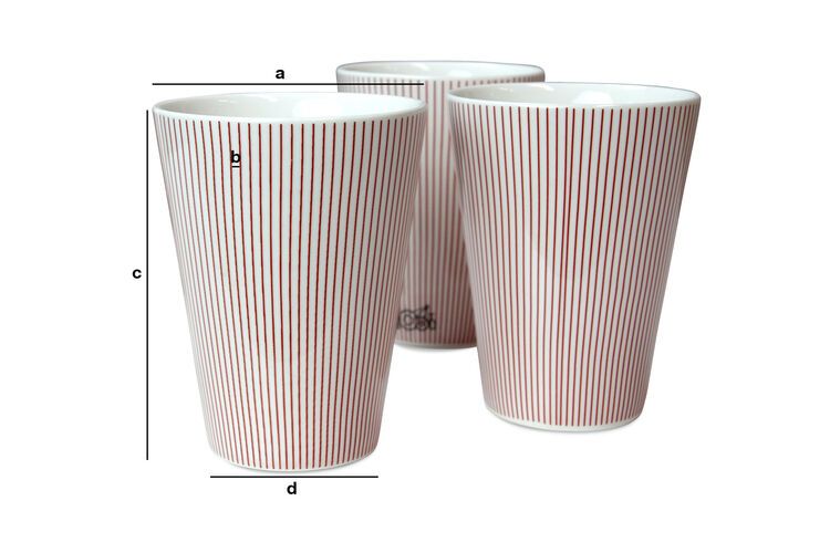 Produktdimensionen 6 Becher Teli