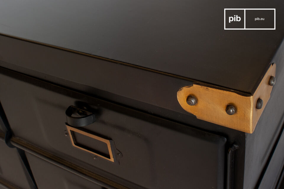 Its elongated silhouette is punctuated by a front organized into eight distinct compartments