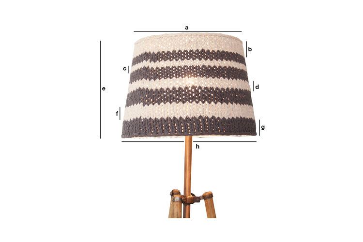 Dimensions du produit Abat-jour Paimpol gris