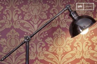 Adjustable silver metal reading lamp  Elkins