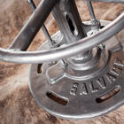 The detail of the base reinforces the spirit of the factory workshop.