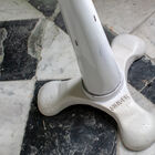 Its thick solid wood seat and white foot colour give it a contemporary style and a new elegance