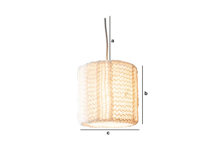 Product Dimensions White fabric pendant light Aguëla