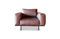 Miniatuur Grijs leren fauteuil Almond Productfoto