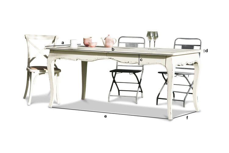 Productafmetingen Amadeo eettafel