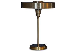 Vergoldete Messing-Tischlampe Amber