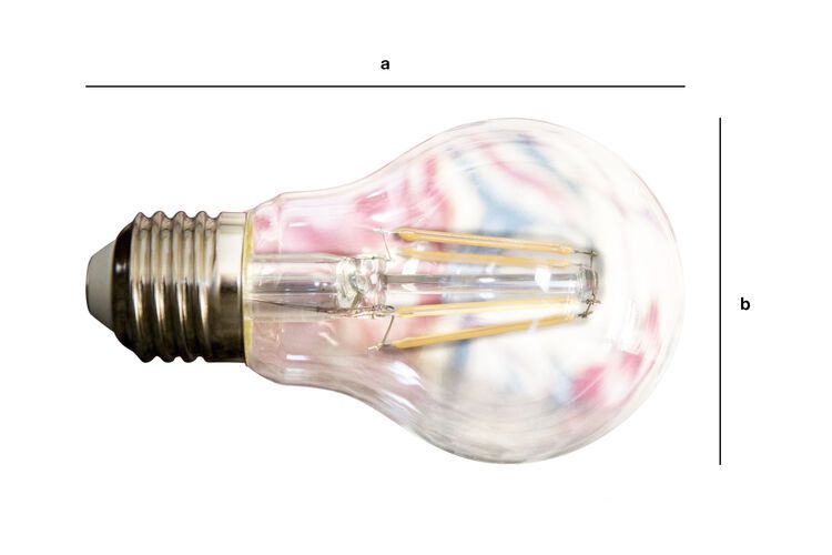 Dimensions du produit Ampoule Led 6cm façon ancien filament