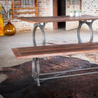 Superb old teak wood and its cast iron base.