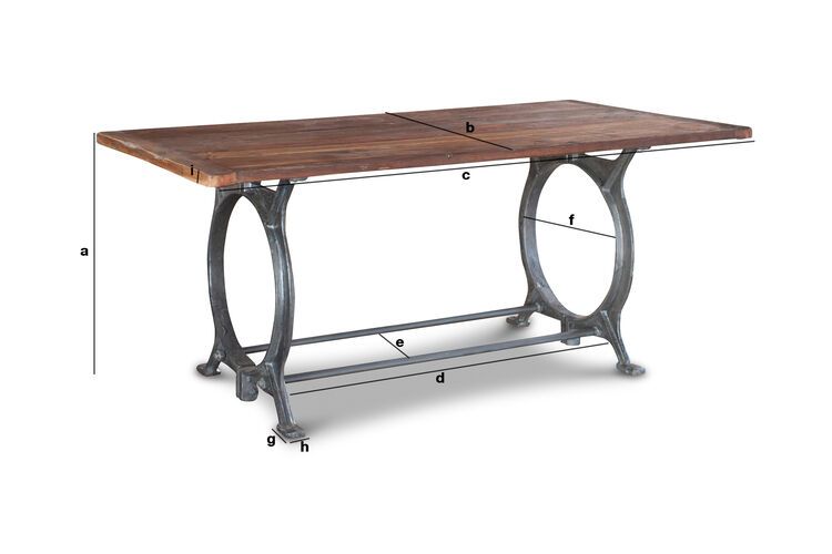 Product Dimensions Antique wooden dining table Tonnel