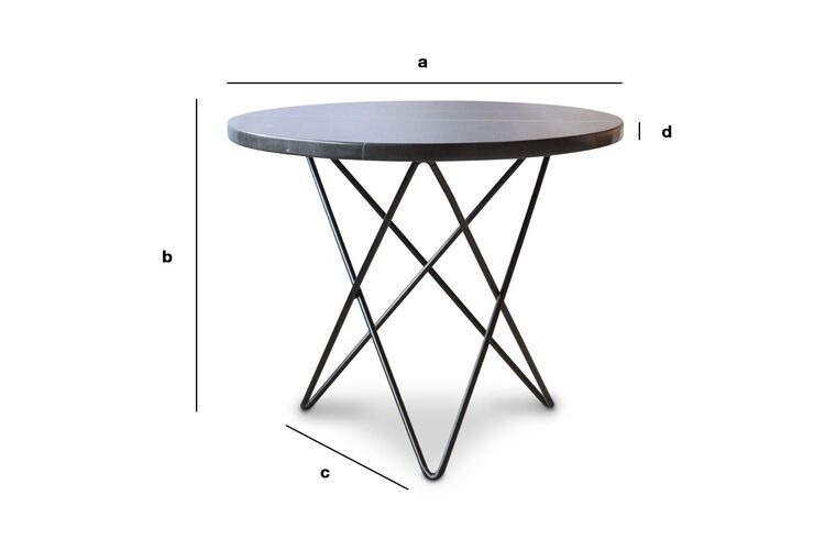 Product Dimensions Black marble side table Aouthenn