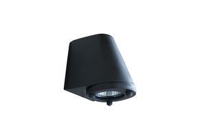 Aplique de exterior de metal negro Aix