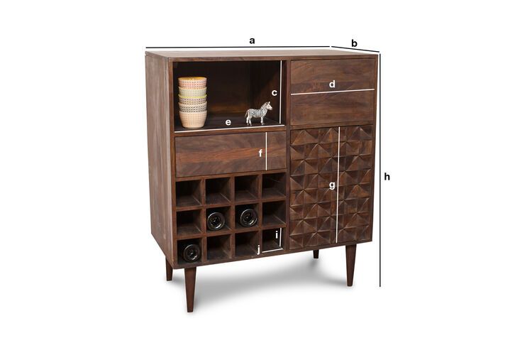 Dimensiones del producto Armario botellero Balkis