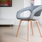 Beautiful Scandinavian armchair in light grey.