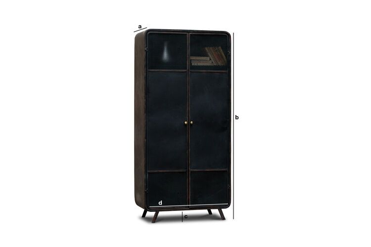 Dimensions du produit Armoire en métal noir Minoterie