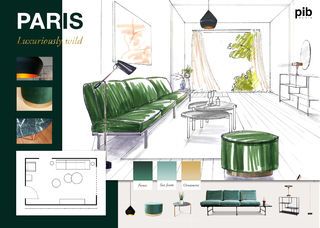 Art Deco Paris - Luxuriously Wild - Styling board Art Deco Paris - Luxuriously Wild - Styling board