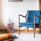 An atypical and deliciously Scandinavian armchair.